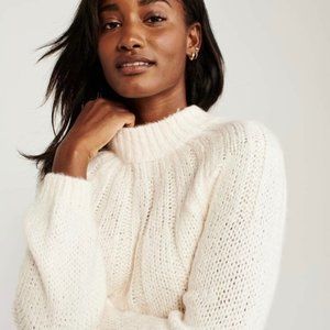 White Mockneck Sweater